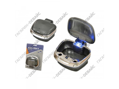 Пепельница "Nova Bright" со светодиодной подсветкой, черная /100