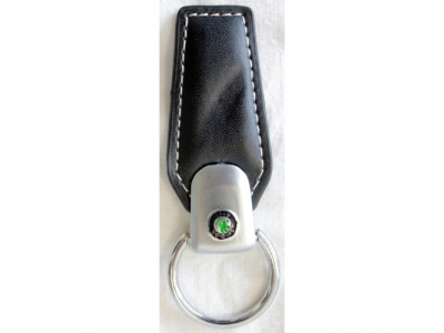 Брелок, кожа SKODA