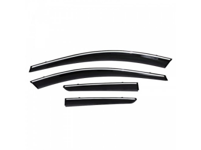 Комплект накладных дефлекторов MAZDA CX5 2006-2012 хром injection "SVS"