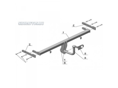 Фаркоп на Kia Rio II хэтчбек 2005-2011гг.