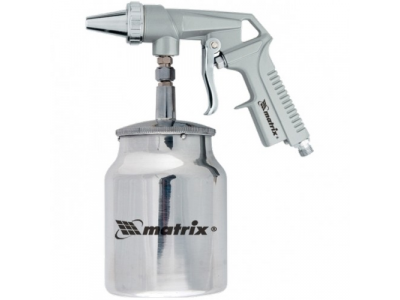 Пистолет пескоструйный с нижним бачком, пневматический// MATRIX