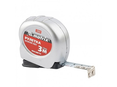 Рулетка Magnetic, 3 м х 16 мм, магнитный зацеп// MATRIX