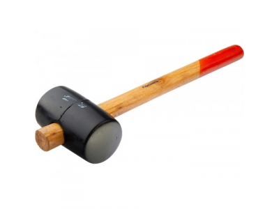 Киянка резиновая, 225 г, черная резина, деревянная рукоятка// SPARTA