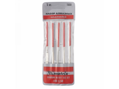 Набор надфилей алмазных, 140х50х3, 5 шт.// MATRIX