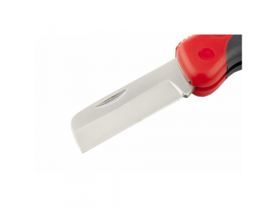 Нож электрика, складной, прямое лезвие, эргономичная двухкомпонентная рукоятка//MATRIX