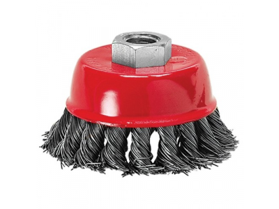 Щетка для УШМ, 125 мм, М14, "чашка", крученая проволока 0,5 мм// MATRIX