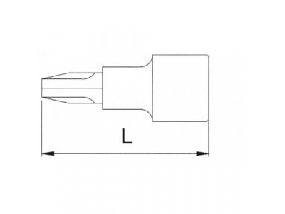 Головка торцевая 1/4" с вставкой PH3