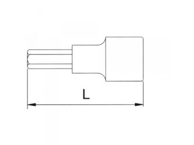 Головка торцевая с шестигранной вставкой 1/2" 4мм L=55мм