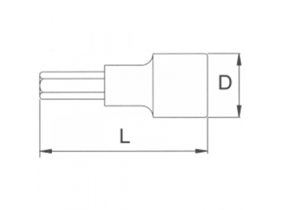 Головка торцевая с шестигранной вставкой 1/4" 5мм