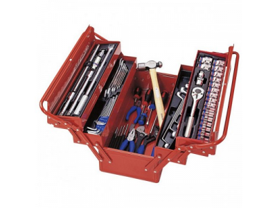 Набор инструментов универсальный, раскладной ящик, 65 предметов, KING TONY