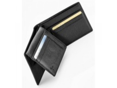 Кожаный футляр для кредитных карт Mercedes-Benz Credit Card Wallet, RFID, Black