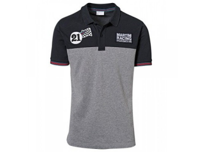 Мужское поло Porsche Men’s Polo Shirt, Martini Racing Collection, Blue/Melange