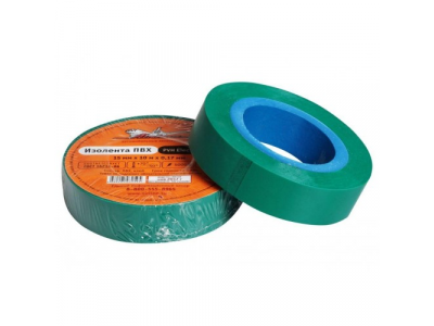 Изолента ПВХ, зеленая, 15 мм, 10 м AIRLINE