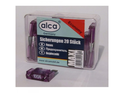 Предохранитель флажковый макси 100A в пластиковой коробке (20 шт)