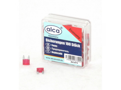Предохранитель флажковый мини 10A в пластиковой коробке (100 шт.)